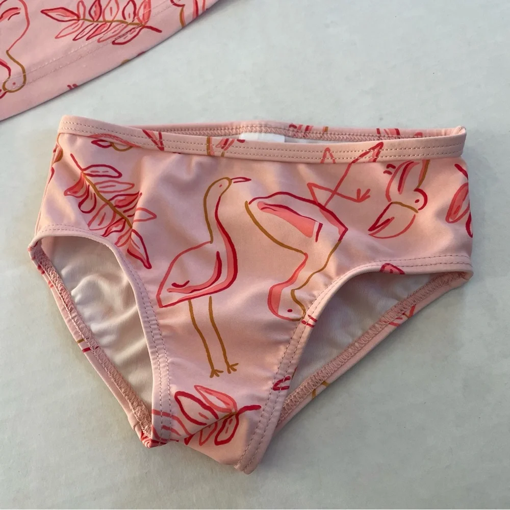 Carter's Just One You 2pc Set Pink Flamingo Floral‎ Rashguard Swim Size 6 Months